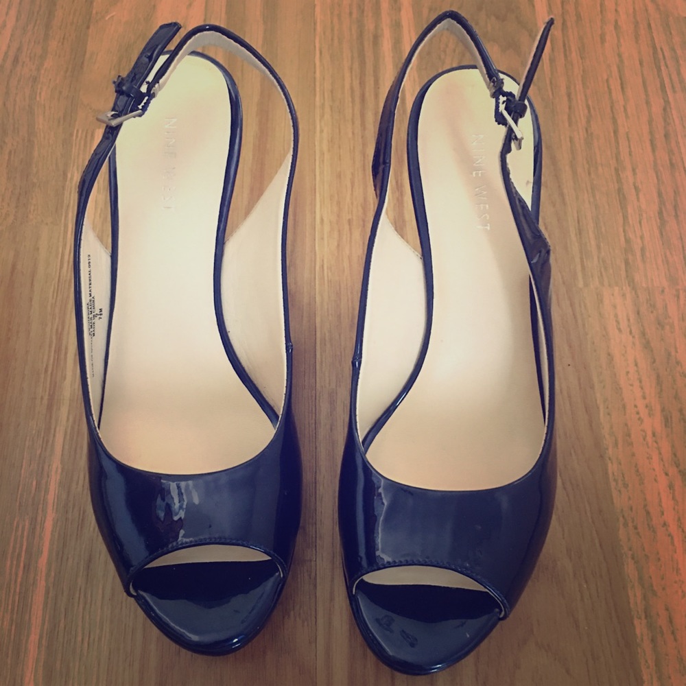Nine West Heels in Blue Metallic